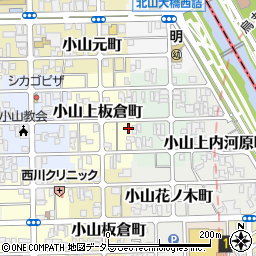 京都府京都市北区小山上板倉町56周辺の地図