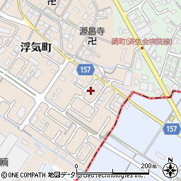 滋賀県守山市浮気町107周辺の地図