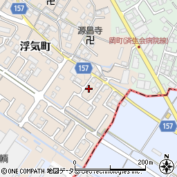 滋賀県守山市浮気町107周辺の地図