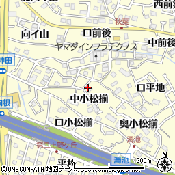 愛知県東海市名和町中小松揃周辺の地図