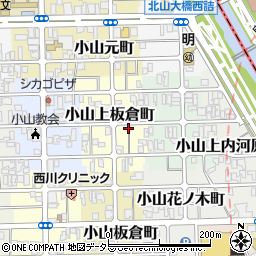 京都府京都市北区小山上板倉町59周辺の地図