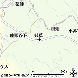 愛知県豊田市九久平町妓草周辺の地図