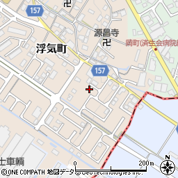 滋賀県守山市浮気町107-7周辺の地図