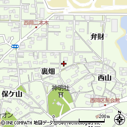 愛知県豊田市西岡町裏畑85周辺の地図