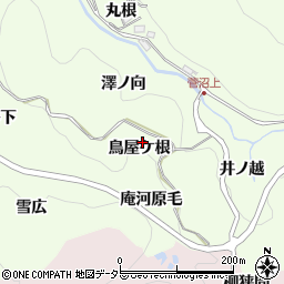 愛知県豊田市九久平町鳥屋ケ根周辺の地図
