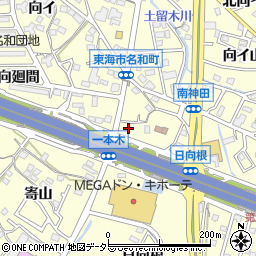 愛知県東海市名和町戸石周辺の地図