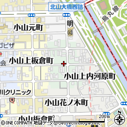 京都府京都市北区小山上花ノ木町周辺の地図