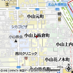京都府京都市北区小山上板倉町21周辺の地図