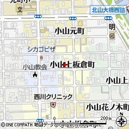 京都府京都市北区小山上板倉町19周辺の地図