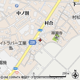 愛知県豊明市新田町大割1周辺の地図