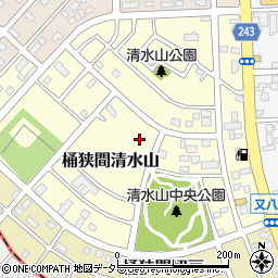 愛知県名古屋市緑区桶狭間清水山周辺の地図