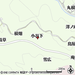愛知県豊田市九久平町小谷下周辺の地図