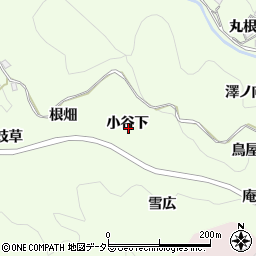 愛知県豊田市九久平町（小谷下）周辺の地図