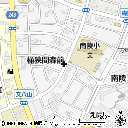 愛知県名古屋市緑区桶狭間森前周辺の地図