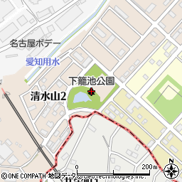 下籠池公園周辺の地図