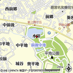 愛知県東海市名和町水田周辺の地図