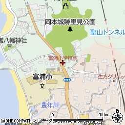 富浦小学校前周辺の地図