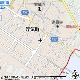 滋賀県守山市浮気町207周辺の地図