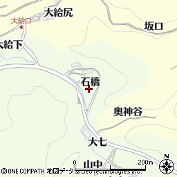 愛知県豊田市九久平町石橋周辺の地図