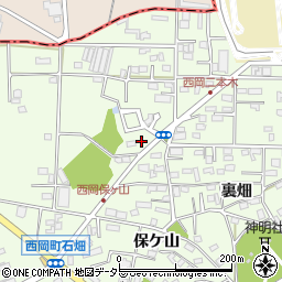 愛知県豊田市西岡町保ケ山59周辺の地図