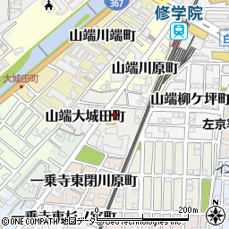 京都府京都市左京区山端大城田町周辺の地図