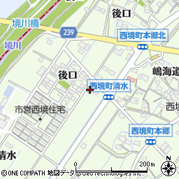 愛知県刈谷市西境町清水周辺の地図