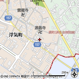 滋賀県守山市浮気町121周辺の地図