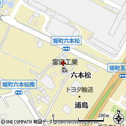 愛知県豊田市堤町六本松周辺の地図