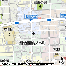 京都府京都市北区紫竹下緑町100周辺の地図
