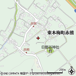 京都府亀岡市東本梅町赤熊南垣内周辺の地図