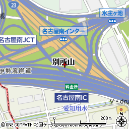 愛知県名古屋市緑区別所山周辺の地図