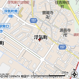 滋賀県守山市浮気町204周辺の地図