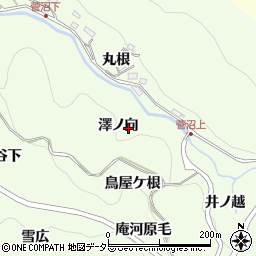 愛知県豊田市九久平町澤ノ向周辺の地図