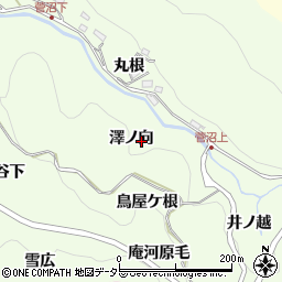 愛知県豊田市九久平町（澤ノ向）周辺の地図