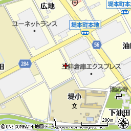 愛知県豊田市堤本町川井周辺の地図