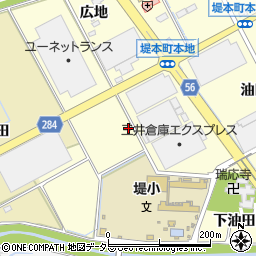 愛知県豊田市堤本町（川井）周辺の地図