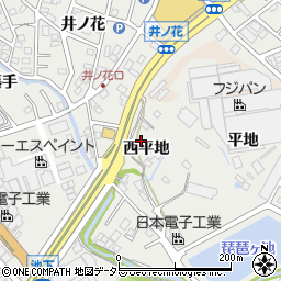 愛知県豊明市阿野町（西平地）周辺の地図