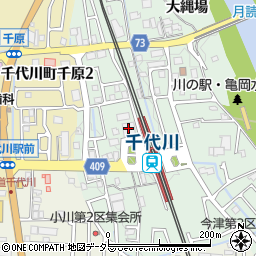 亀岡市　ＪＲ千代川駅前自転車等駐車場周辺の地図