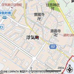 滋賀県守山市浮気町201周辺の地図