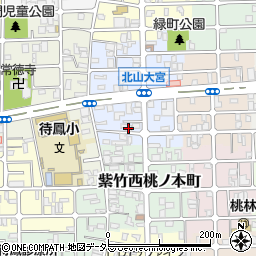 京都府京都市北区紫竹下緑町14周辺の地図