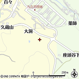愛知県豊田市中垣内町大洞周辺の地図