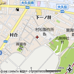 愛知県豊明市新田町森西周辺の地図