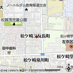 京都府京都市左京区松ケ崎三反長町周辺の地図