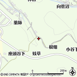 愛知県豊田市九久平町根畑周辺の地図