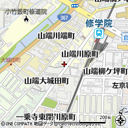 京都府京都市左京区山端川原町21周辺の地図
