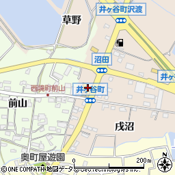 愛知県刈谷市井ケ谷町（沢渡）周辺の地図