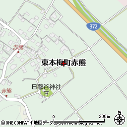 京都府亀岡市東本梅町赤熊周辺の地図