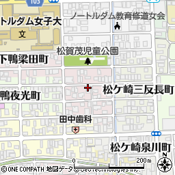 京都府京都市左京区松ケ崎呼返町周辺の地図