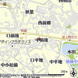愛知県東海市名和町中前後周辺の地図
