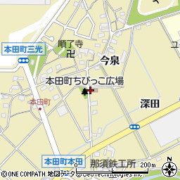 愛知県豊田市本田町周辺の地図
